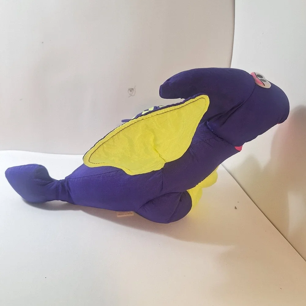 Vtg 1992 Purple Puffalump Fisher Price BabyDino Roar Pterodactyl Plush Parachute